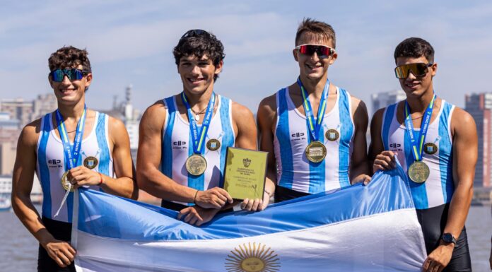 Tomás Paredes, campeón sudamericano con el bote argentino