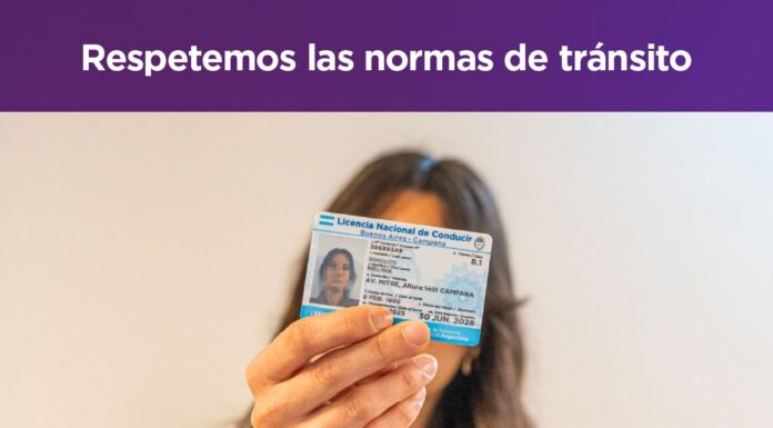 En Campana es obligatorio circular con la licencia de conducir física
